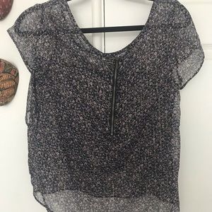 Flower sheer top